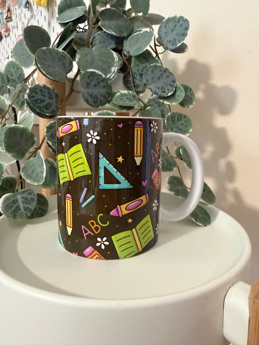 Tasse Schule Lehrer grün