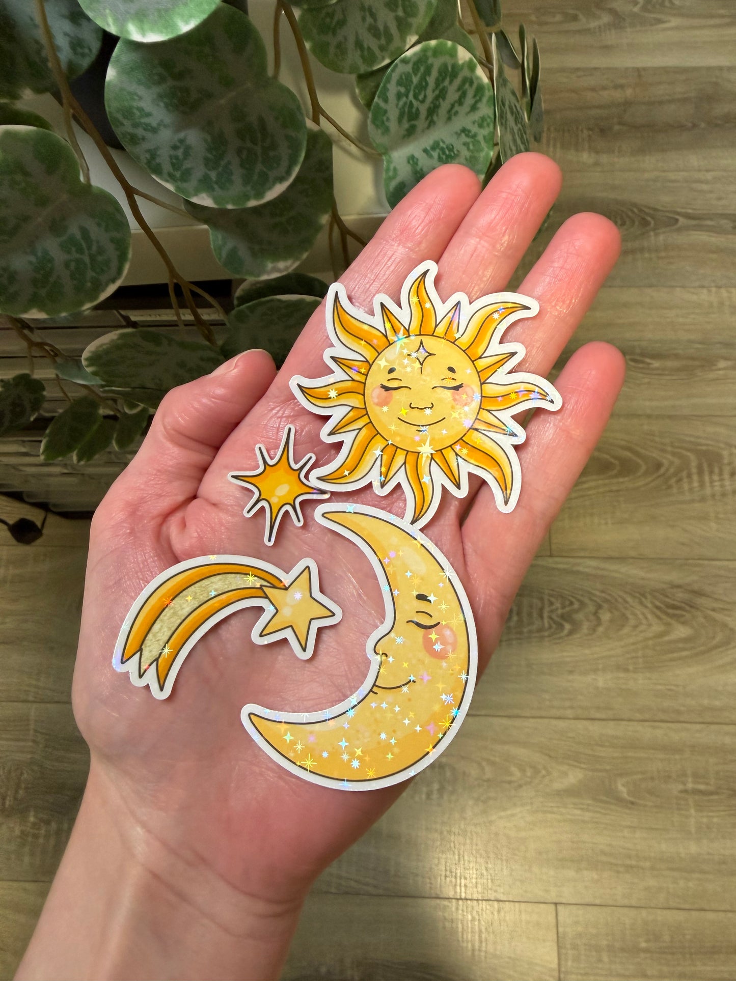 Sticker Sonne Mond und Sterne Set