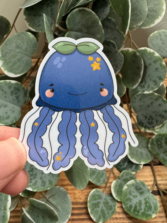 Kawaii Sticker Qualle cute Laptop Aufkleber