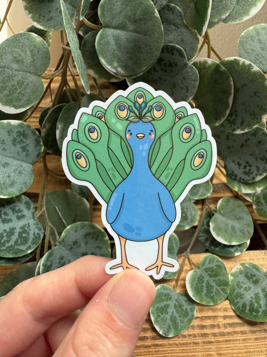 Kawaii Sticker Pfau cute Laptop Aufkleber
