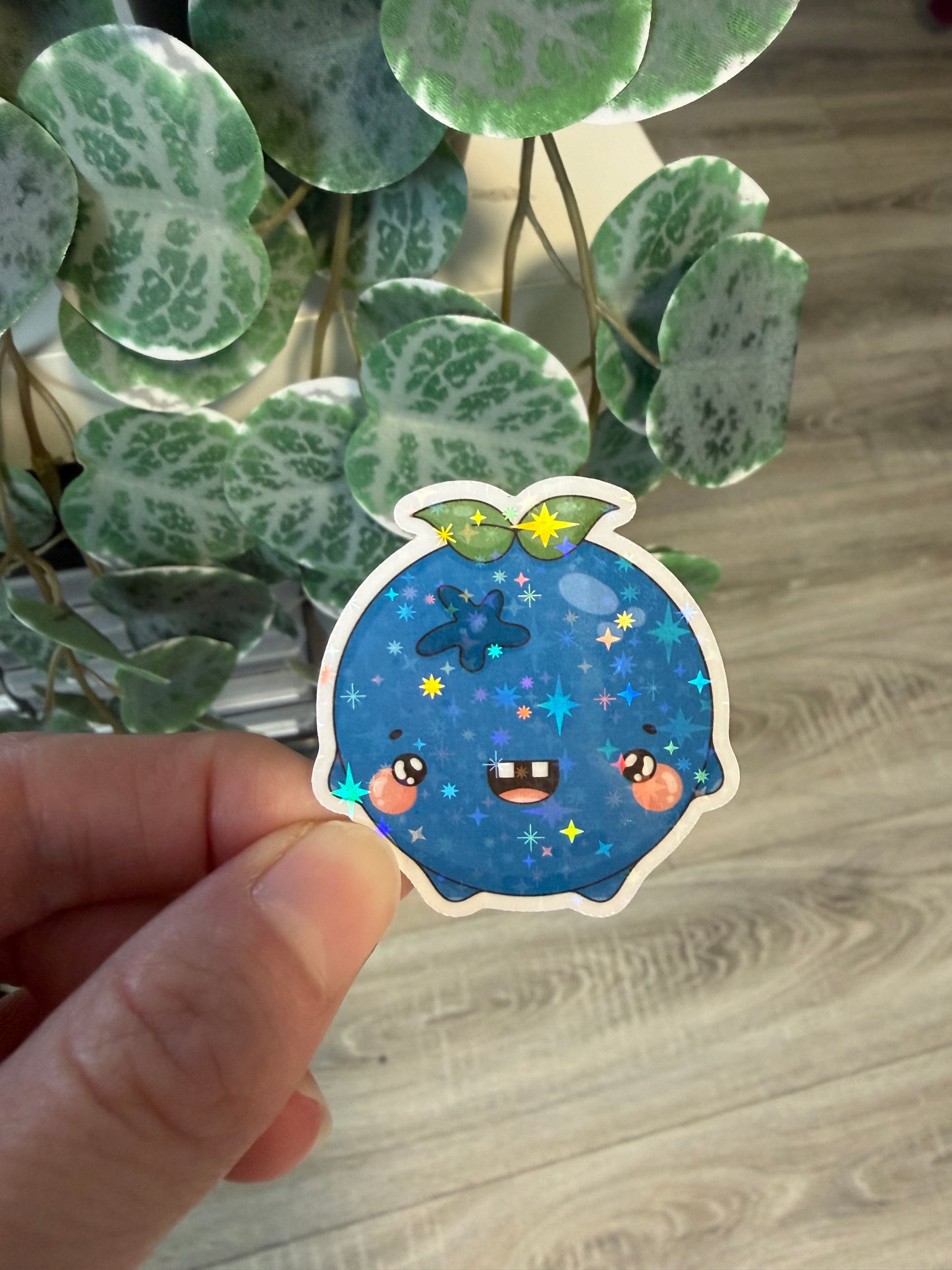 Sticker Blaubeere kawaii Lesezeichen