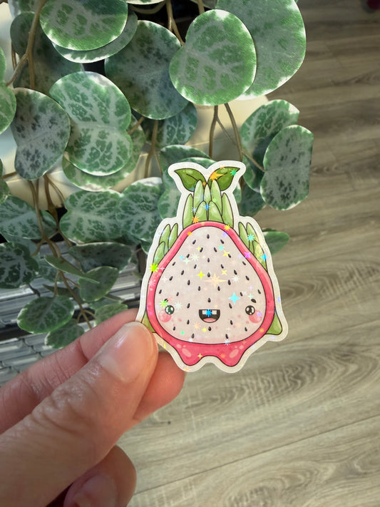 Sticker Drachenfrucht kawaii Lesezeichen