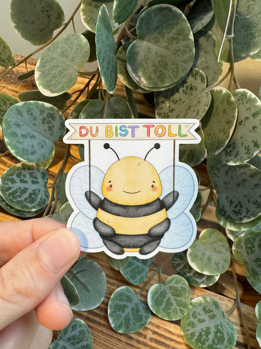 Kawaii Sticker Hummel Biene Affirmation cute Laptop Aufkleber