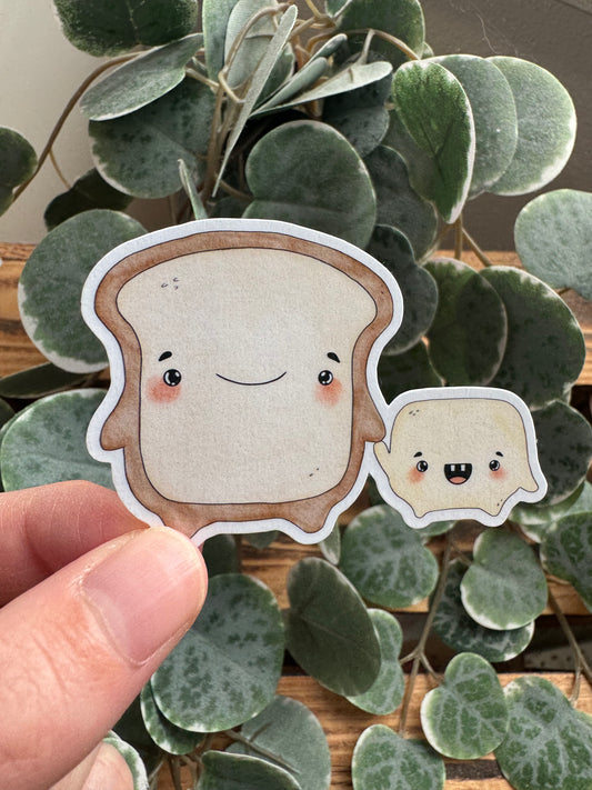 Kawaii Sticker Toast Butter cute Laptop Aufkleber