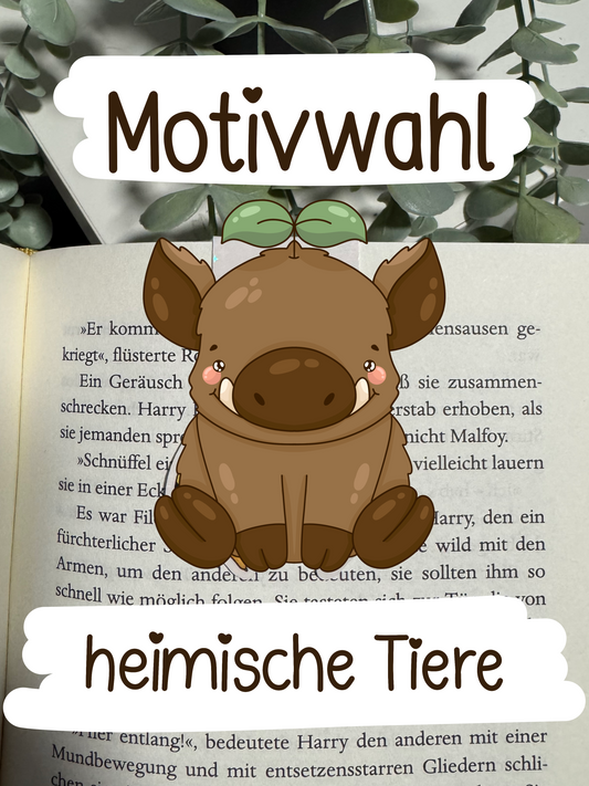 Magnetisches Lesezeichen heimische Tiere