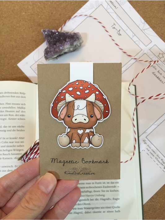 Magnetisches Lesezeichen Cottagecore Kuh magnetic bookmark
