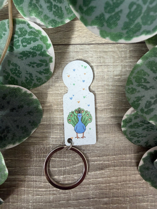 Wagenlöser Pfau kawaii Einkaufchip