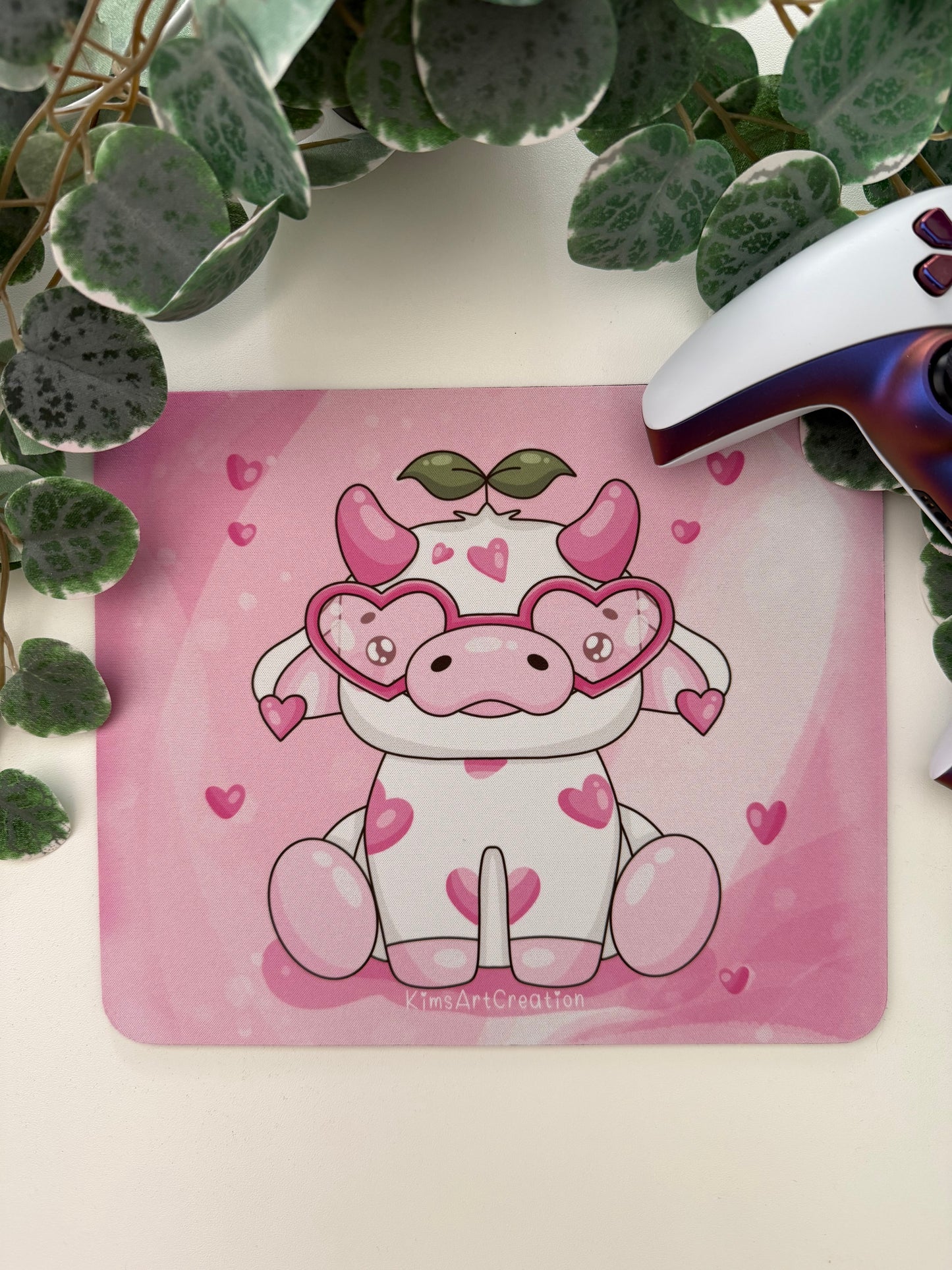 Mauspad Valentinstag Kuh kawaii