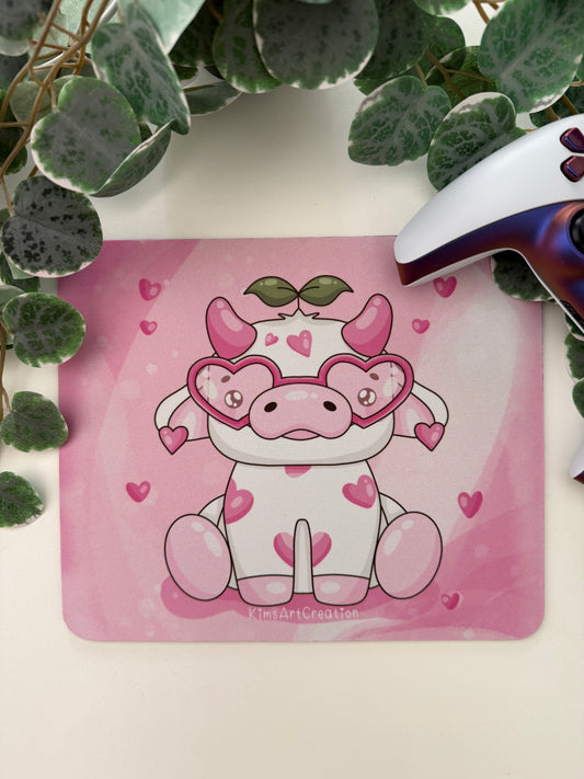 Mauspad Valentinstag Kuh kawaii