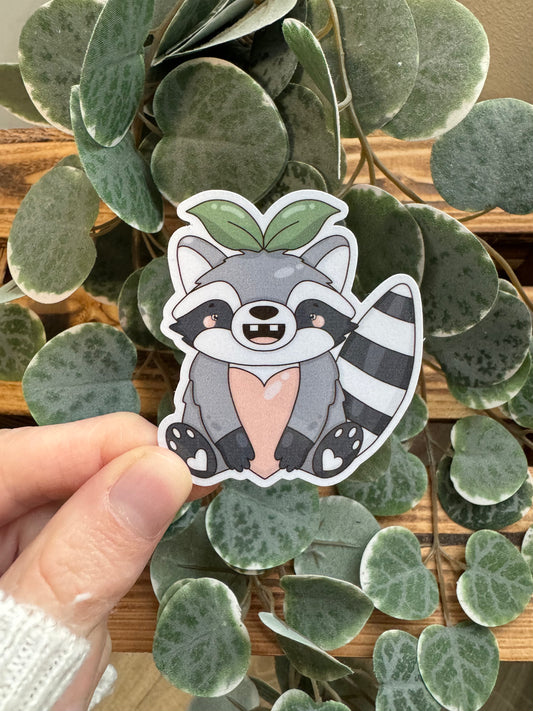 Kawaii Sticker Waschbär cute Laptop Aufkleber