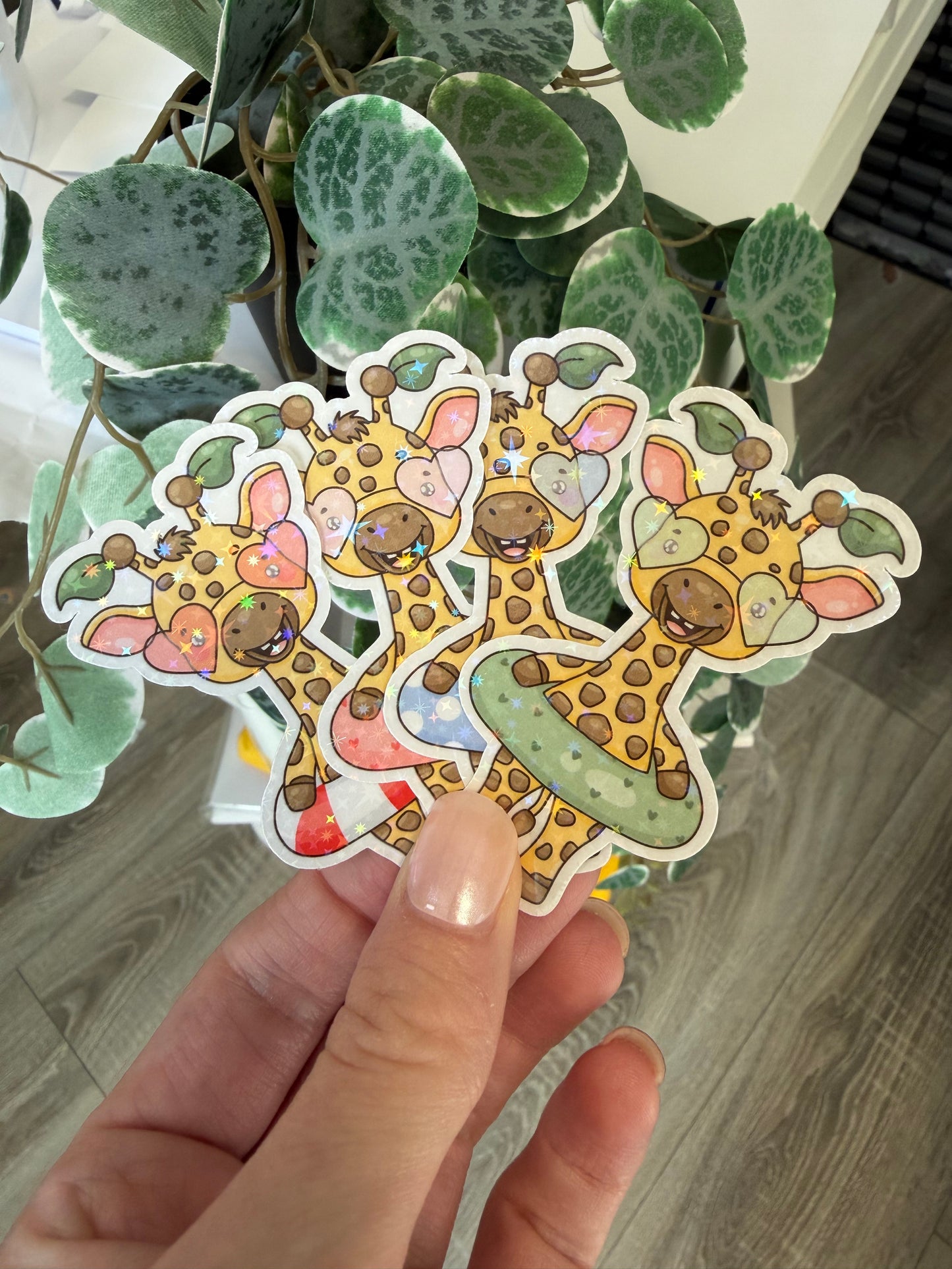 Sticker Giraffe Schwimmring Sommer Lesezeichen