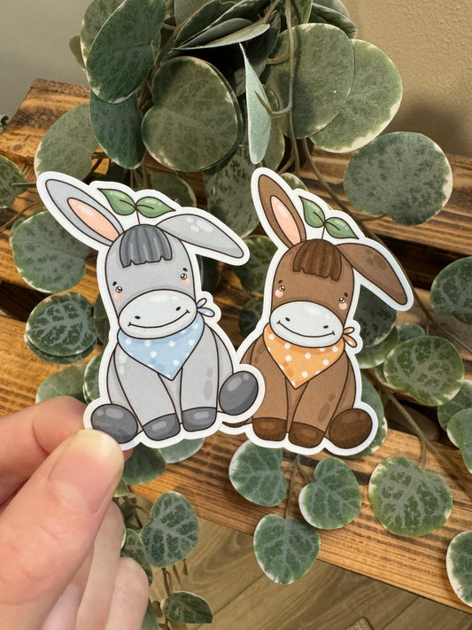 Kawaii Sticker Esel cute Laptop Aufkleber