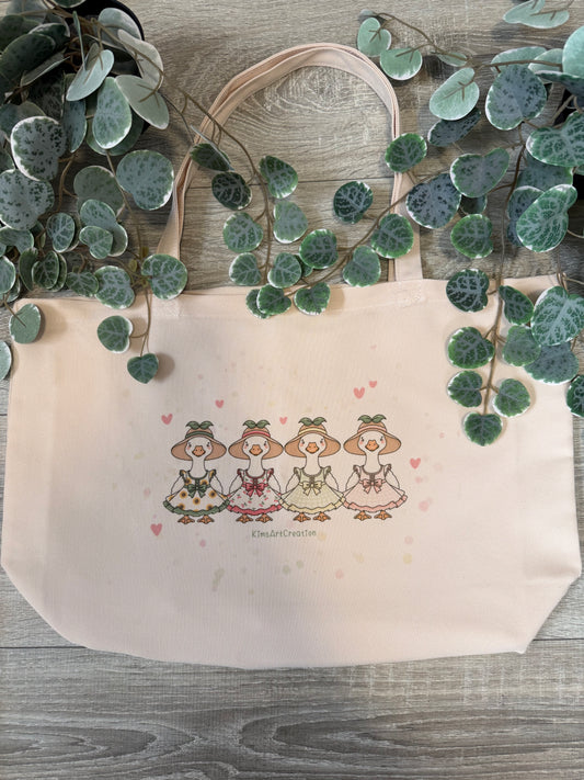 Tasche breit Gänse Sommer kawaii