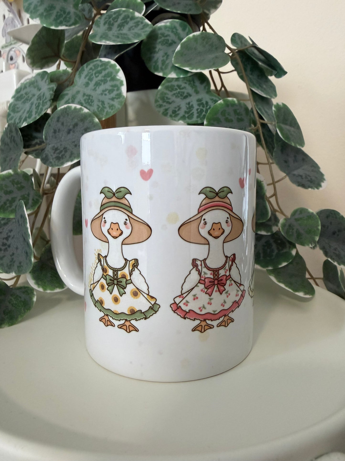 Tasse Gänse im Kleid Sommer