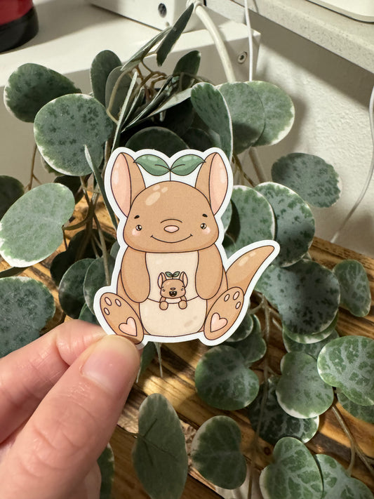 Kawaii Sticker Känguru cute Laptop Aufkleber
