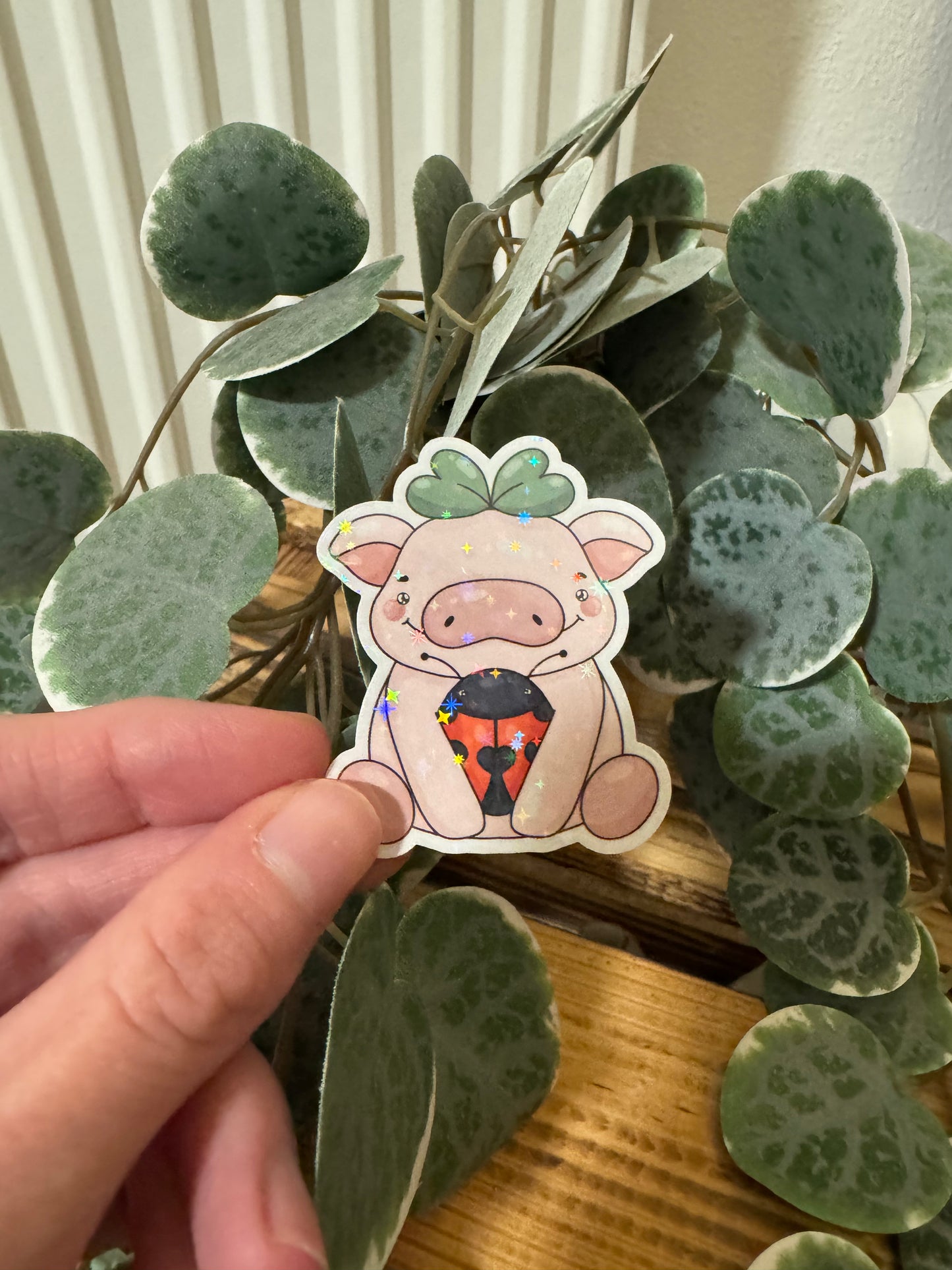 Glückschweinchen Portion Glück Kawaii Sticker cute Laptop Aufkleber