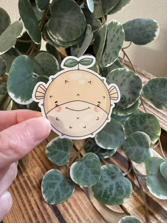 Kawaii Sticker Kugelfisch cute Laptop Aufkleber