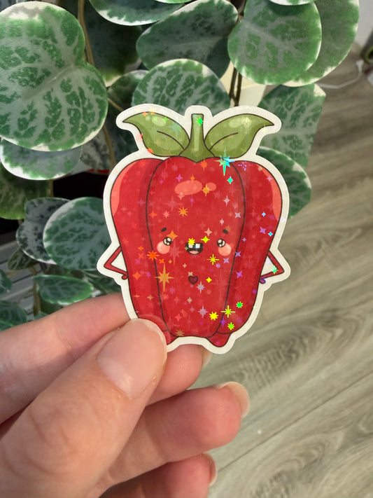 Sticker Paprika kawaii Lesezeichen