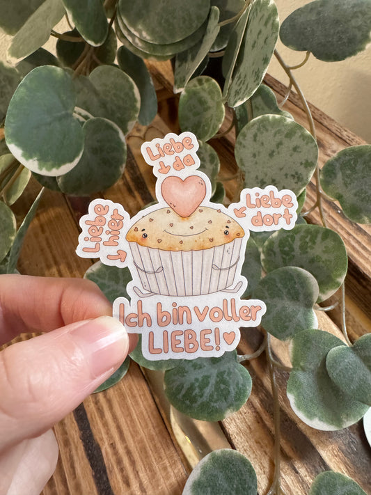 Kawaii Sticker Muffin Affirmation Liebe cute Laptop Aufkleber