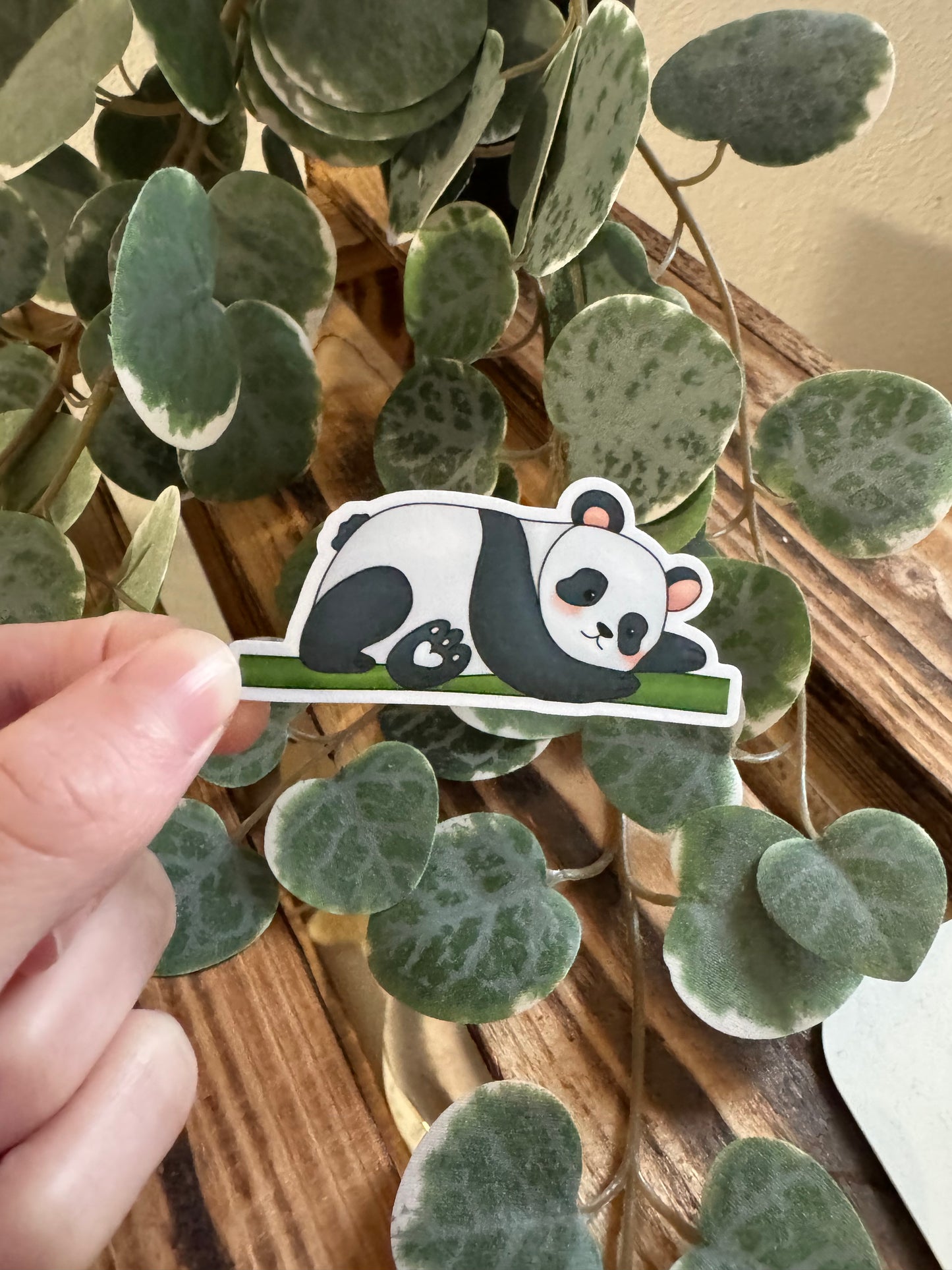 Kawaii Sticker Panda liegend cute Laptop Aufkleber