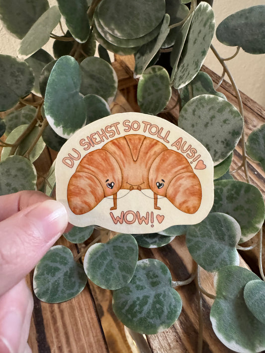 Kawaii Sticker Croissant Affirmation cute Laptop Aufkleber