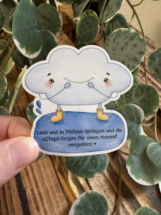Kawaii Sticker Wolke Affirmation cute Laptop Aufkleber
