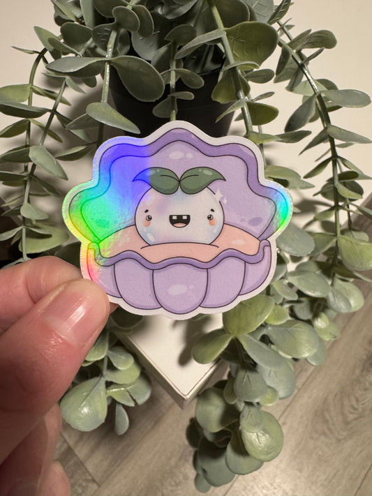 Kawaii Sticker Muschel cute Laptop Aufkleber