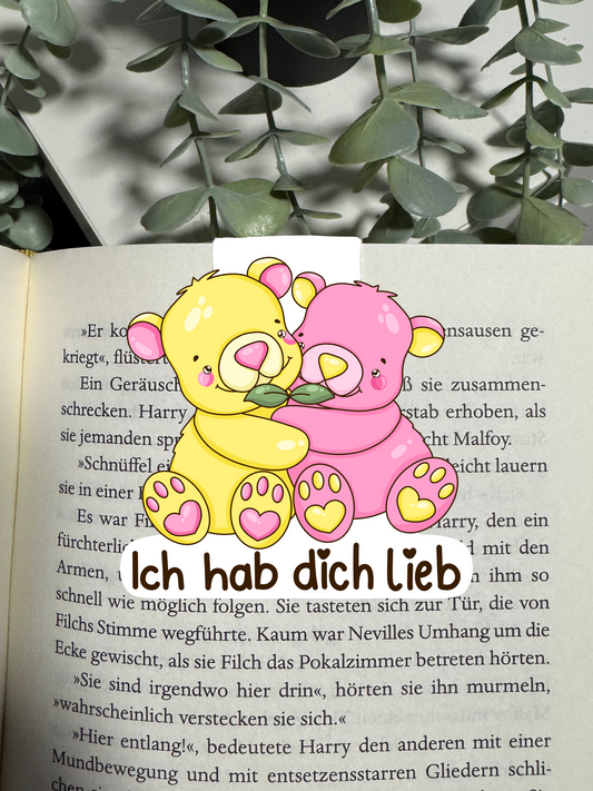 Lesezeichen Bär ich hab dich lieb kawaii