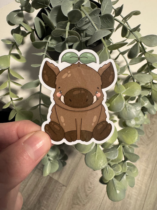 Kawaii Sticker Wildschwein cute Laptop Aufkleber