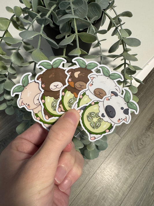 Kawaii Sticker Meerschweinchen cute Laptop Aufkleber