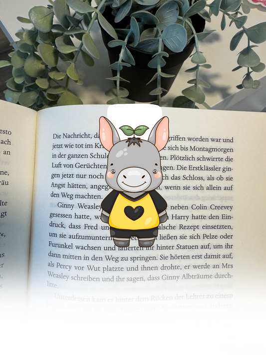 Lesezeichen Esel im Trikot kawaii