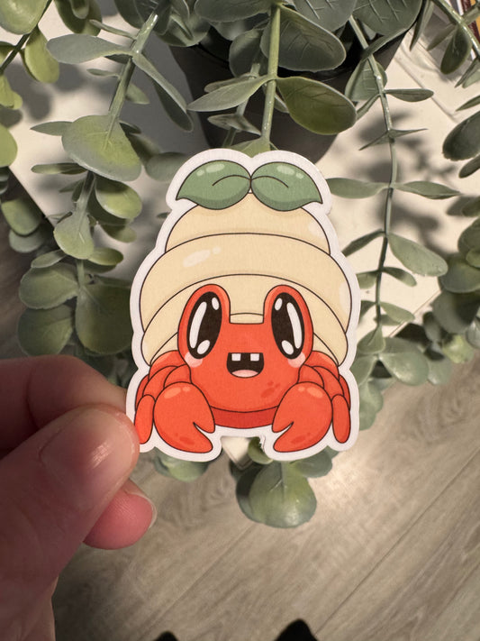 Kawaii Sticker Einsiedlerkrebs cute Laptop Aufkleber