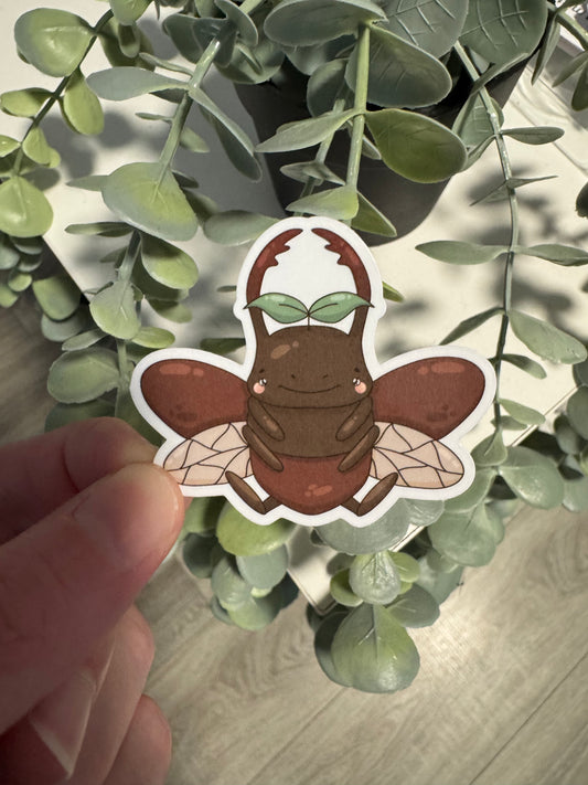 Kawaii Sticker Hirschkäfer cute Laptop Aufkleber