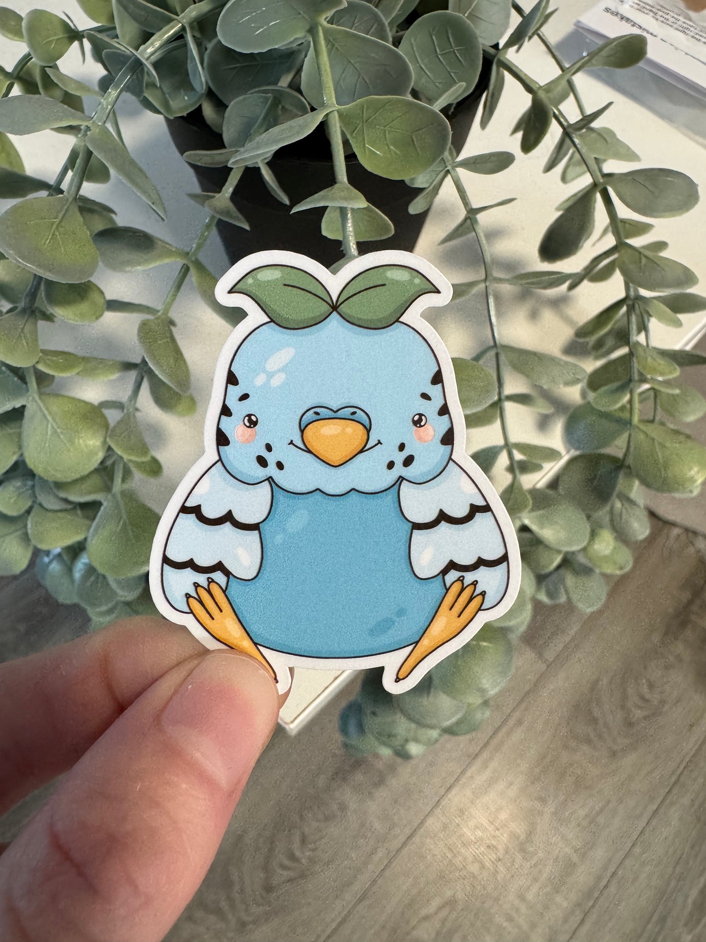 Kawaii Sticker Wellensittich cute Laptop Aufkleber