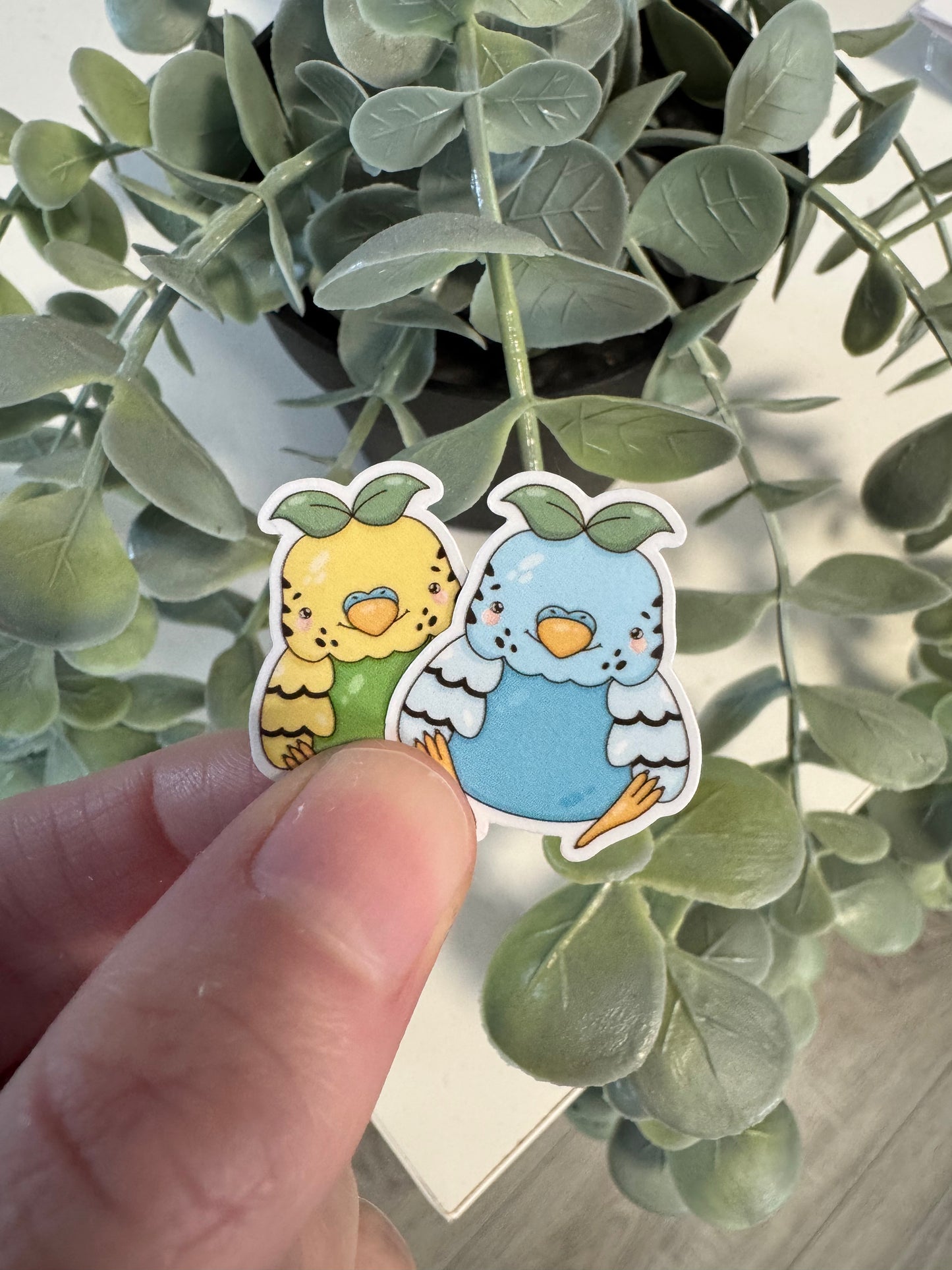Kawaii Sticker Wellensittich cute Laptop Aufkleber