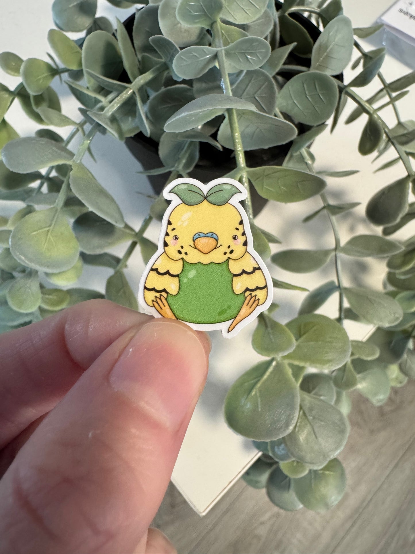 Kawaii Sticker Wellensittich cute Laptop Aufkleber