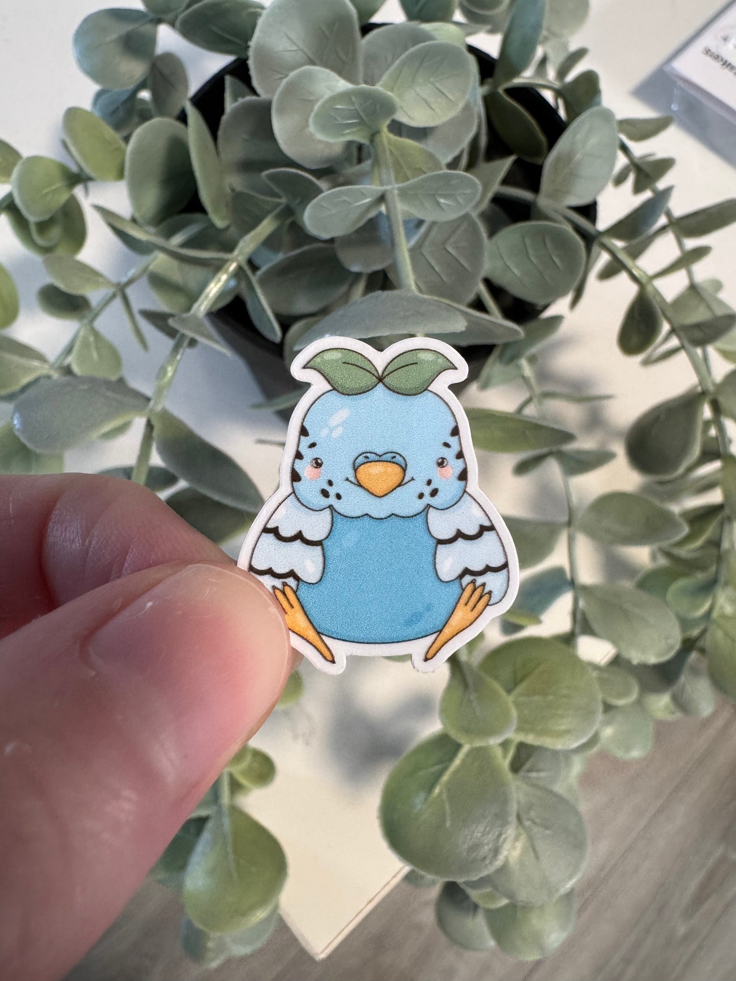 Kawaii Sticker Wellensittich cute Laptop Aufkleber