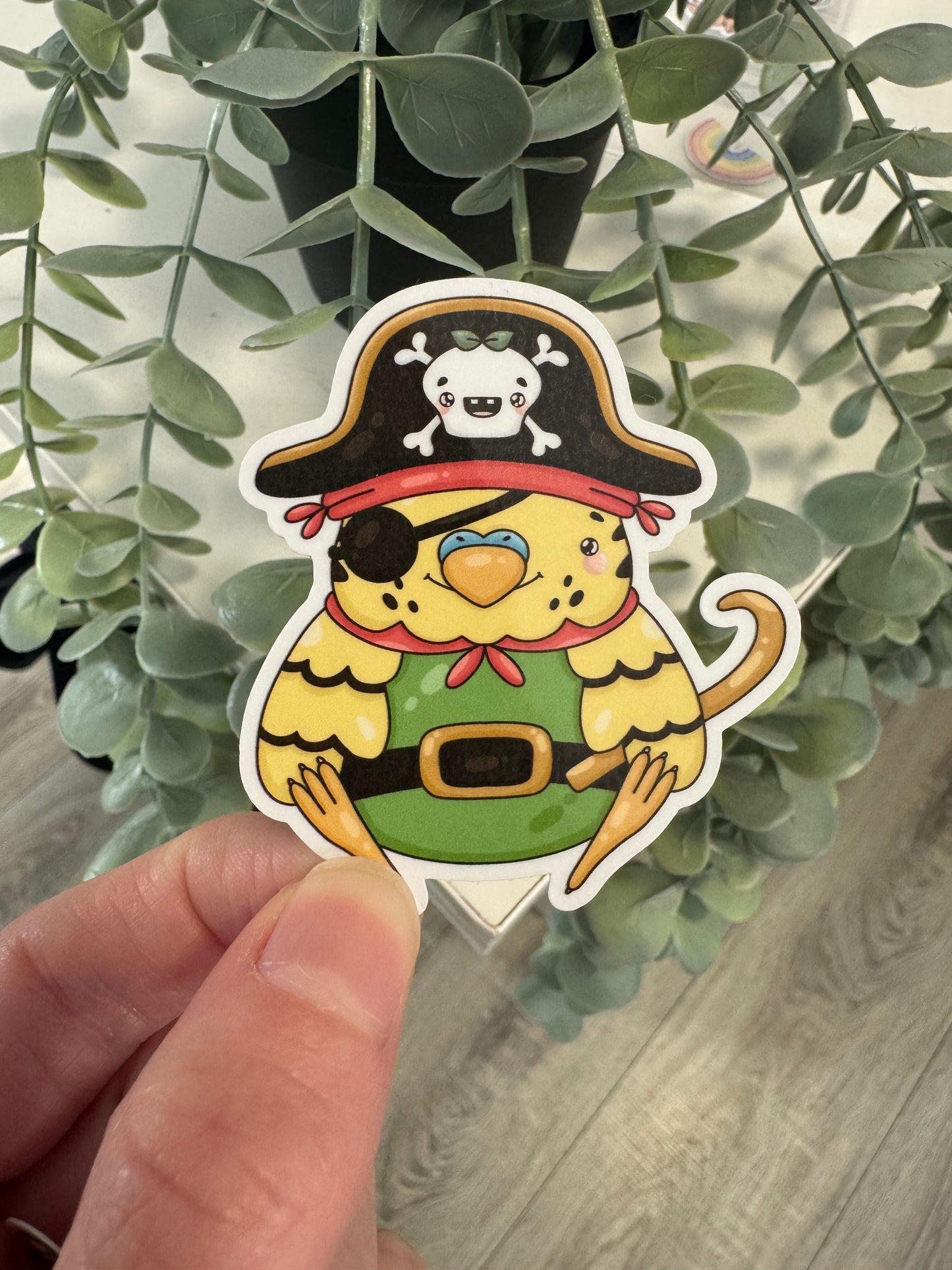 Wellensittich Sticker Fasching Karneval Laptop Sticker