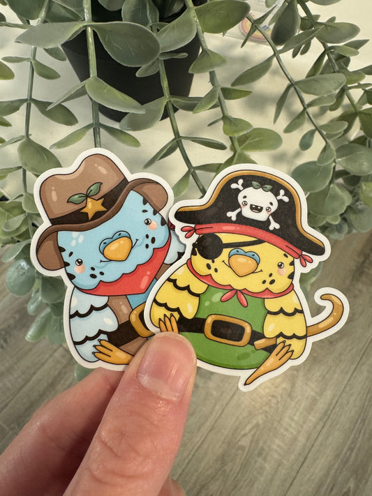 Wellensittich Sticker Fasching Karneval Laptop Sticker