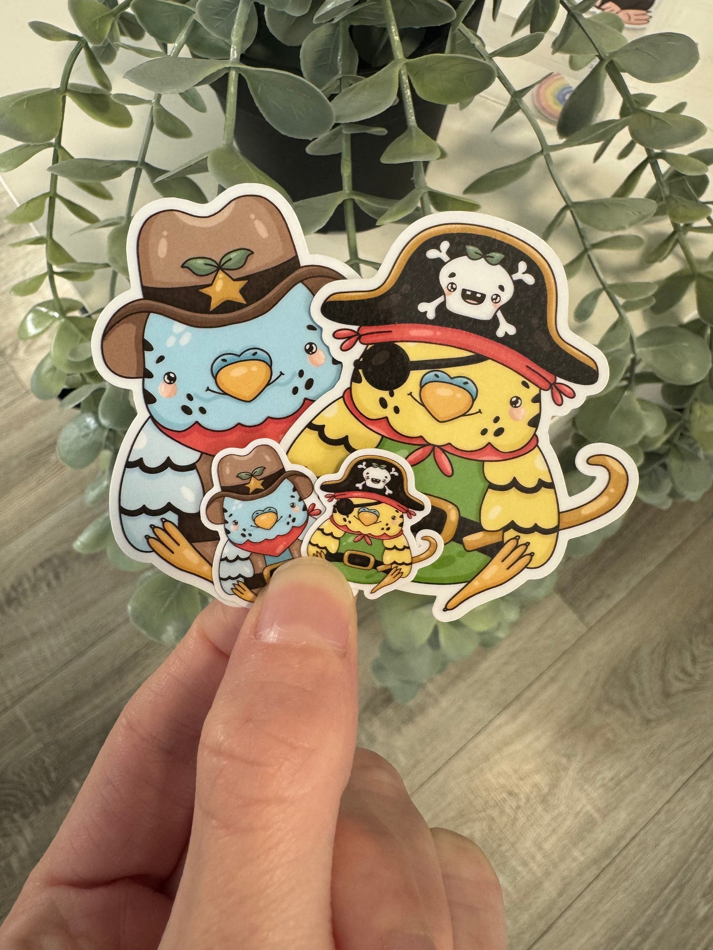 Wellensittich Sticker Fasching Karneval Laptop Sticker