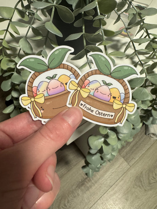 Osterkorb Sticker kawaii Ostern