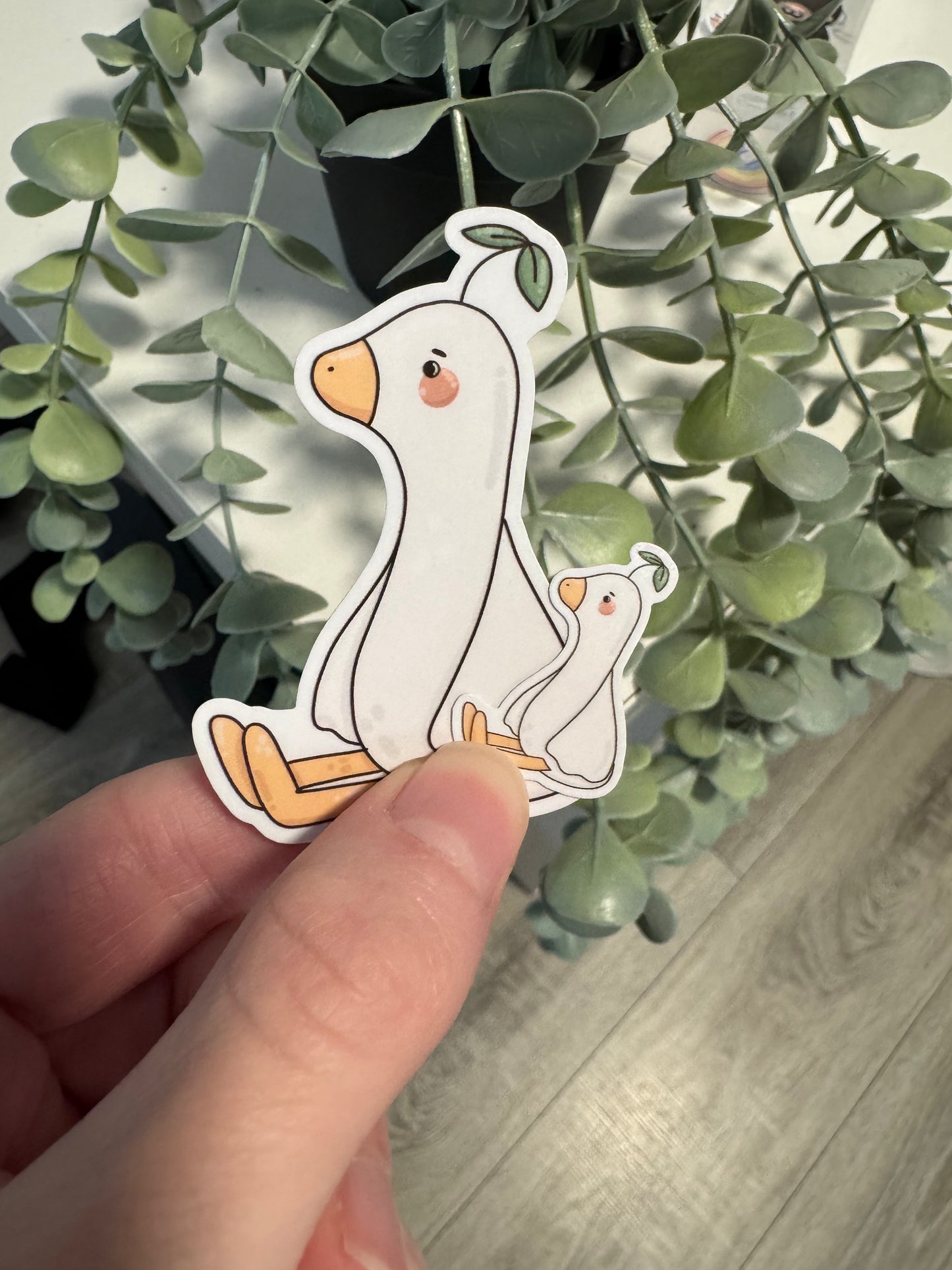 Kawaii Sticker Gans cute Laptop Aufkleber