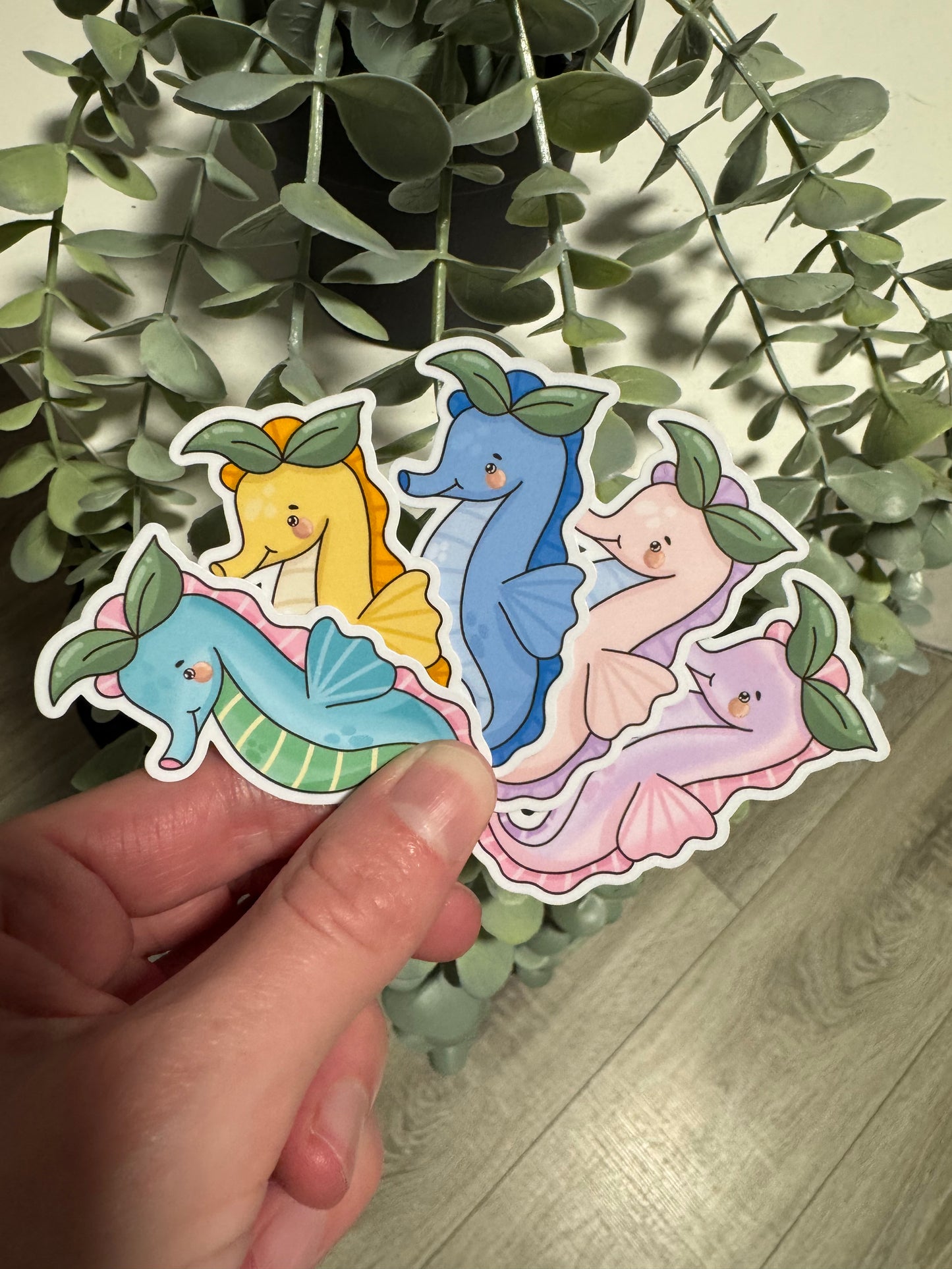 Kawaii Sticker Seepferdchen cute Laptop Aufkleber