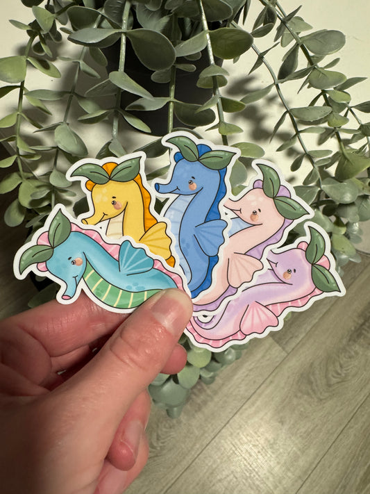 Kawaii Sticker Seepferdchen cute Laptop Aufkleber