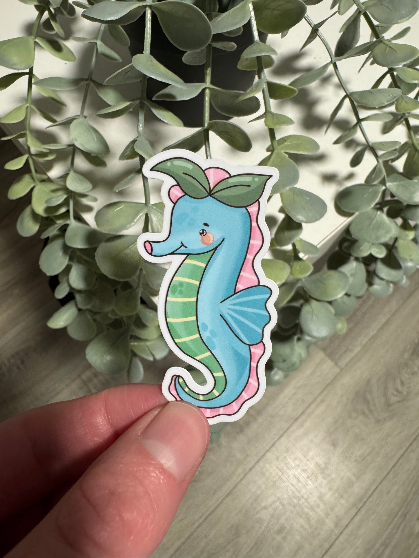 Kawaii Sticker Seepferdchen cute Laptop Aufkleber