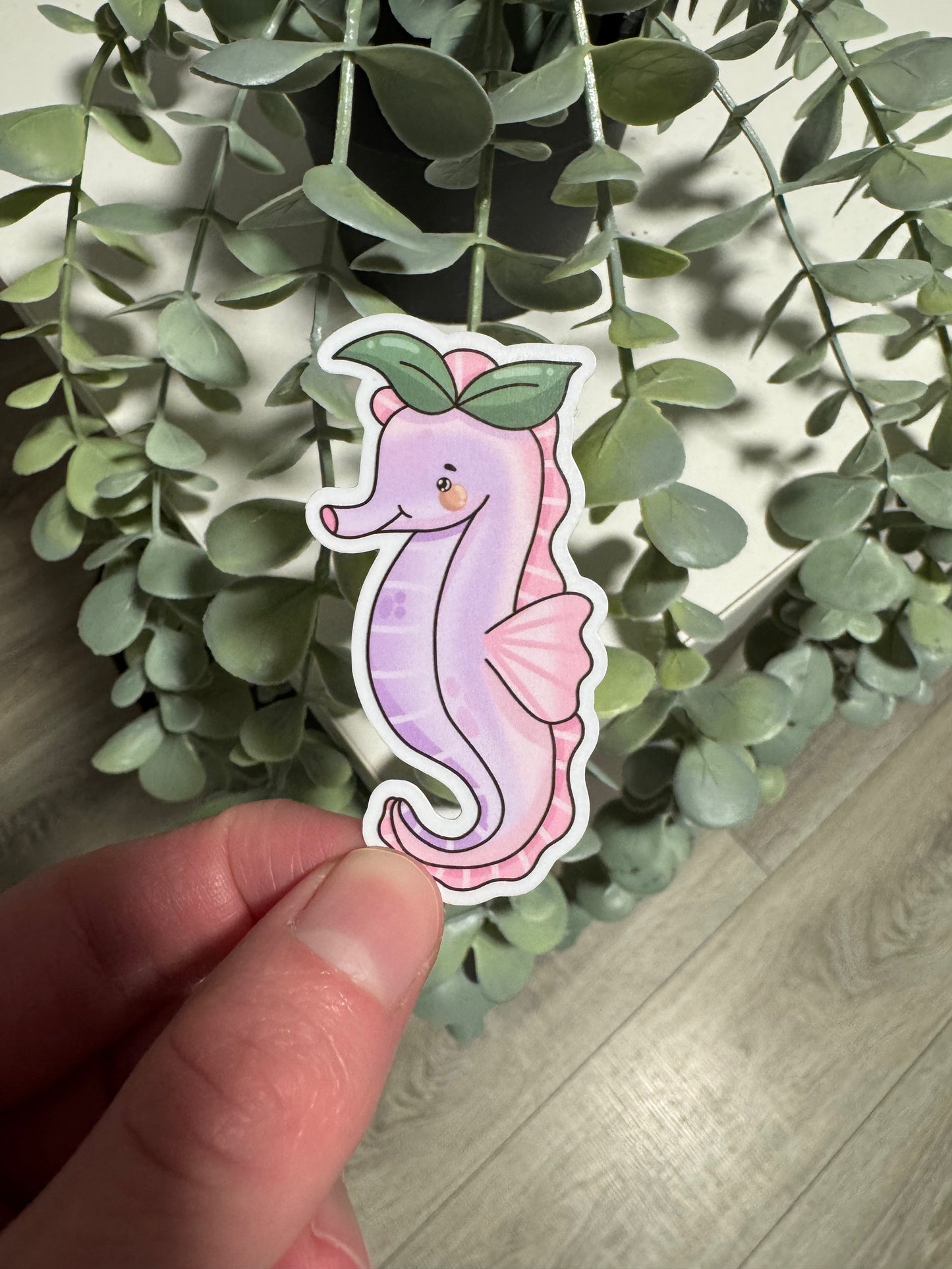Kawaii Sticker Seepferdchen cute Laptop Aufkleber