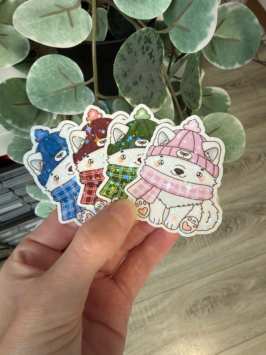 Sticker Polarfuchs kawaii Lesezeichen