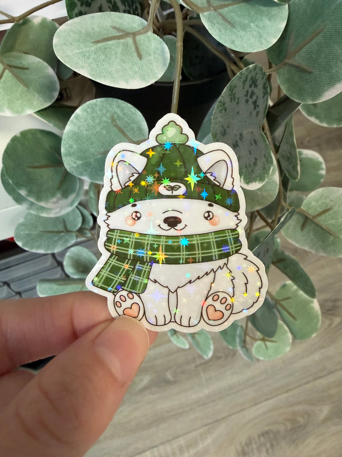 Sticker Polarfuchs kawaii Lesezeichen