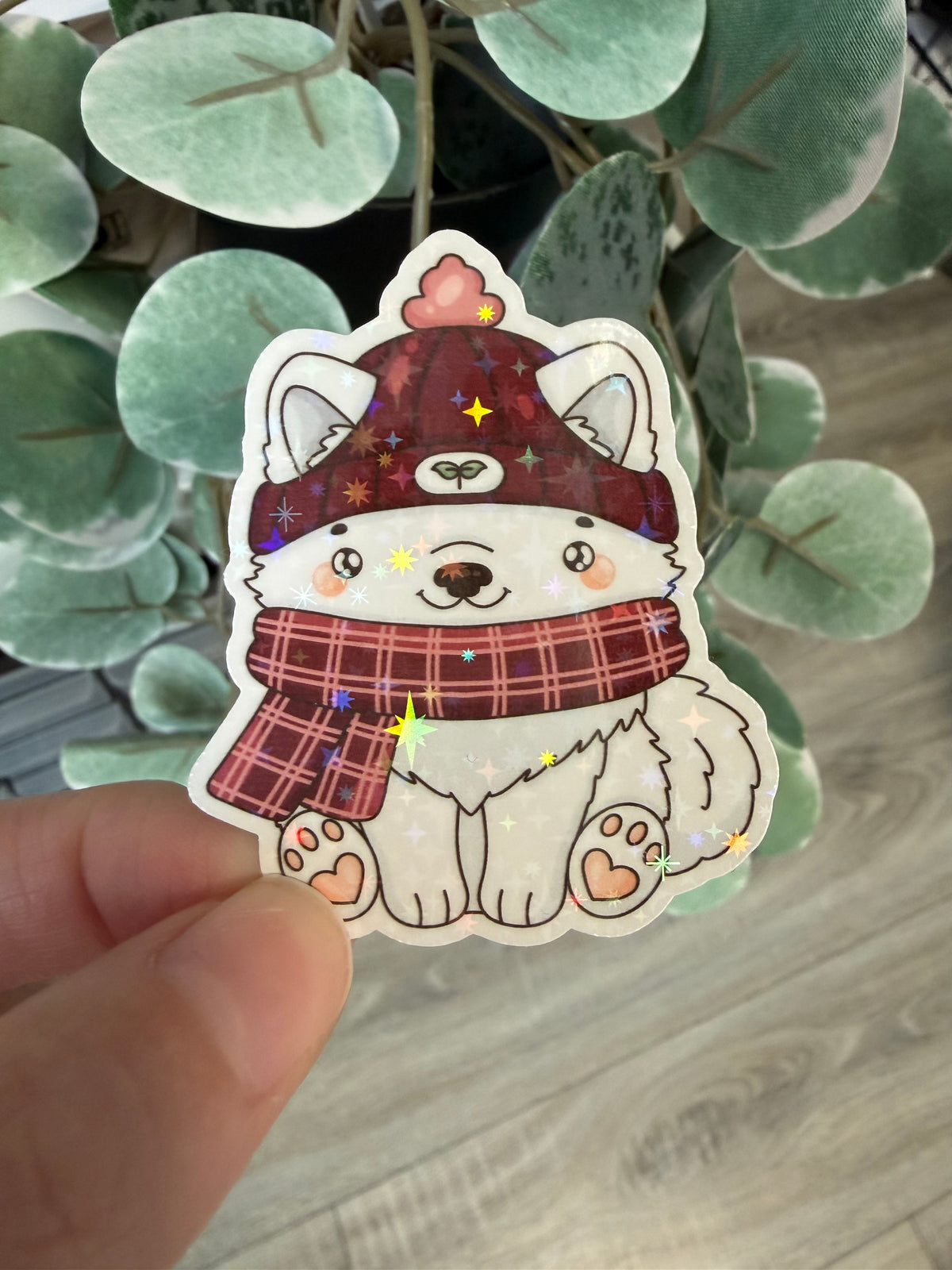 Sticker Polarfuchs kawaii Lesezeichen