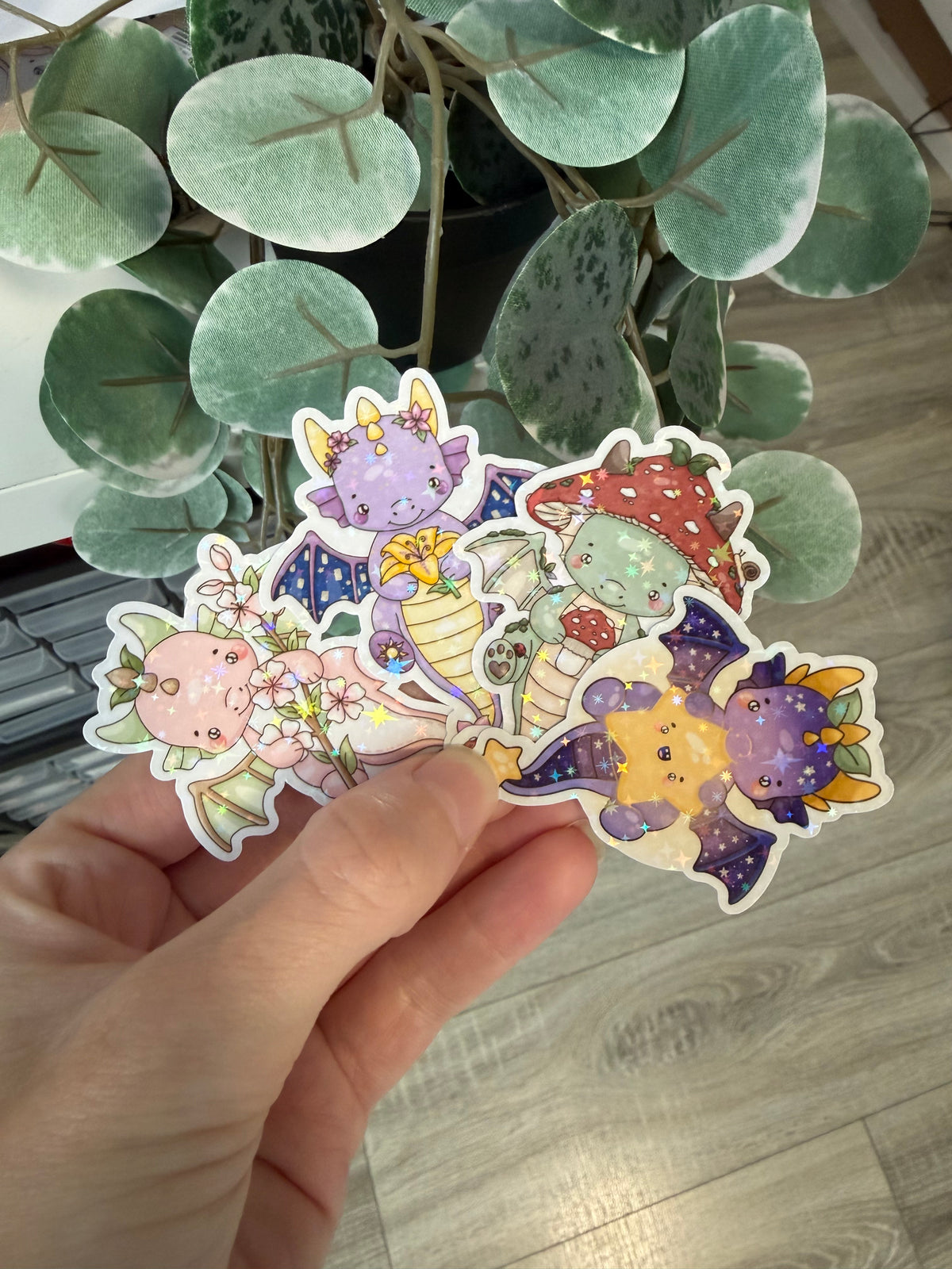 Sticker Drachen kawaii Lesezeichen